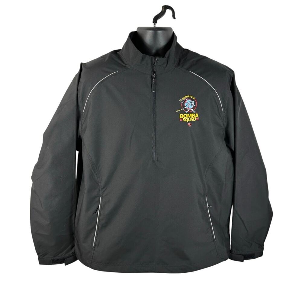 NEW Minnesota Twins Giveaway Bomb Squad Logo Jacket Black Cutter Buck Size Large
